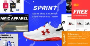 دانلود Sprint قالب ورزش و فروشگاه مکمل وردپرس