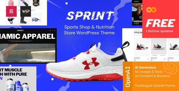 دانلود Sprint قالب ورزش و فروشگاه مکمل وردپرس
