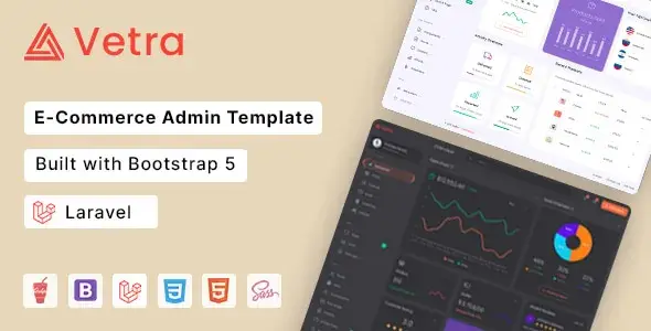 دانلود Vetra قالب HTML و کیت استارتر لاراول داشبورد مدیریت