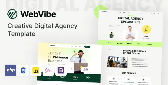 دانلود WebVibe قالب PHP آژانس دیجیتال
