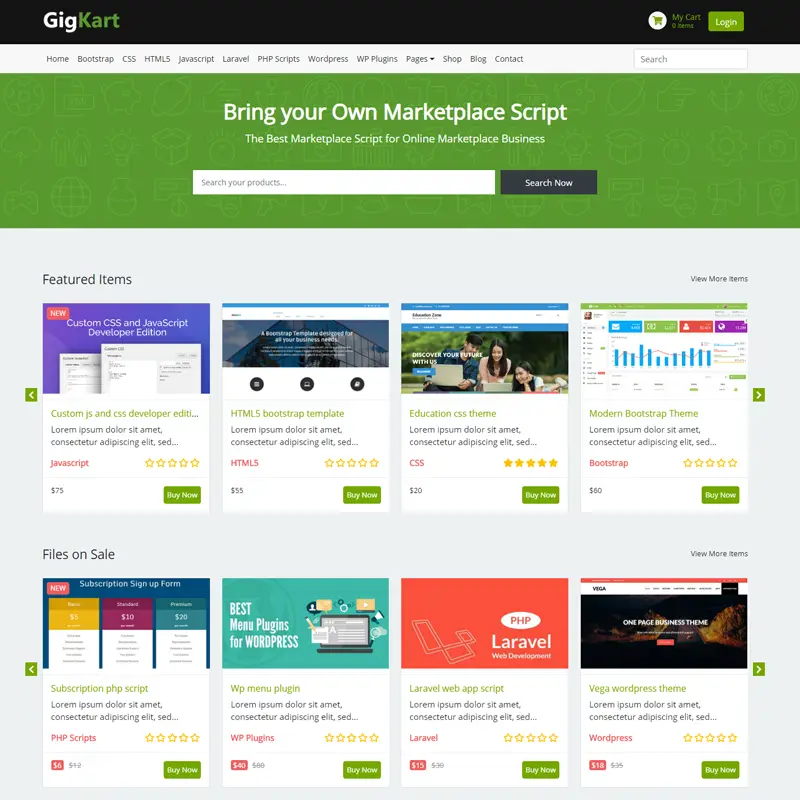 دانلود GigKart اسکریپت فروش محصولات دیجیتال