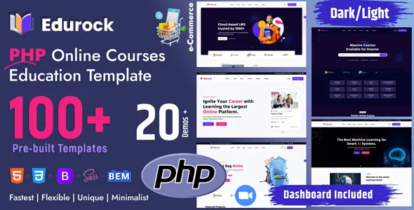 دانلود EduRock PHP قالب دوره آنلاین