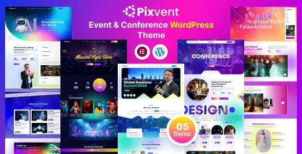 دانلود Pixvent قالب رویداد و کنفرانس وردپرس