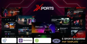 دانلود قالب Xports قالب PHP بازی
