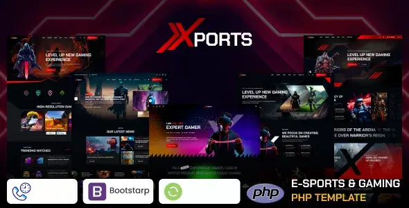 دانلود قالب Xports قالب PHP بازی
