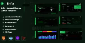 دانلود Enfix قالب لاراول پنل مدیریت مالی