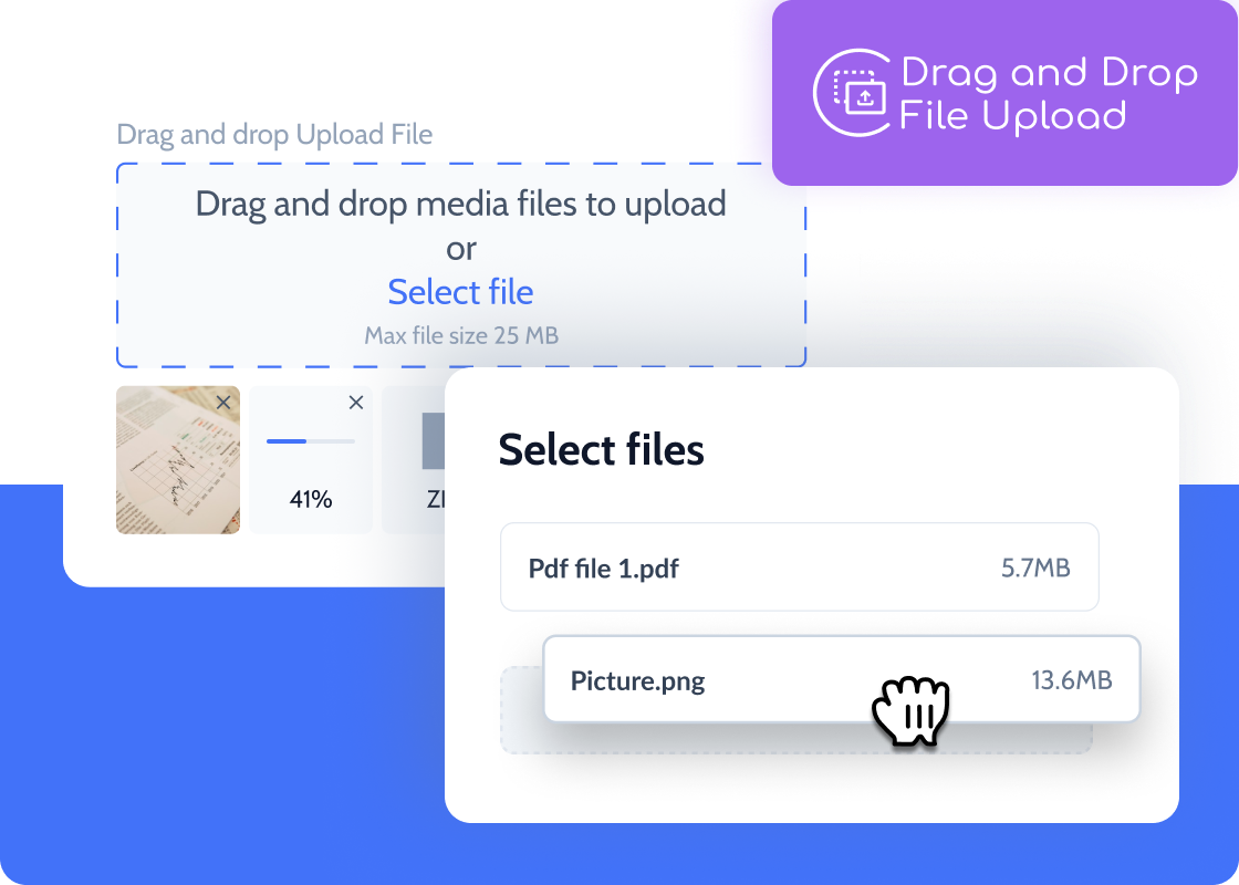 دانلد ادآن Drag and Drop File Upload برای جت فرم بیلدر